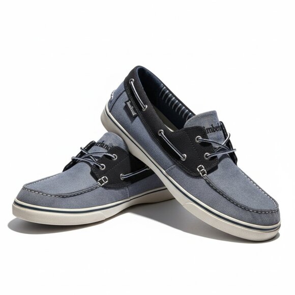 Timberland Men’s Classic Boat Shoes Gray Canvas Size 11 - Picture 1 of 7